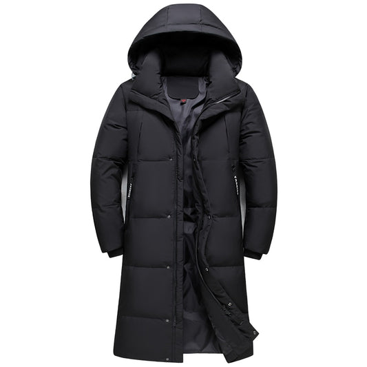 2022 New Arrival Winter Down Jackets Men Overcoat Fashion Thicken Warm 90% White Duck Down Coats for Men Hooded Black Long Parka