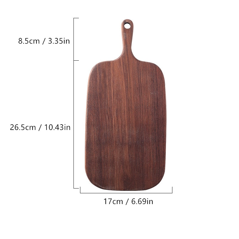 Quality Kitchen Wooden Chopping Blocks Beech Walnut Cutting Board Pizza Bread Fruit Sushi Tray Hangable Non-slip Kitchen Tools