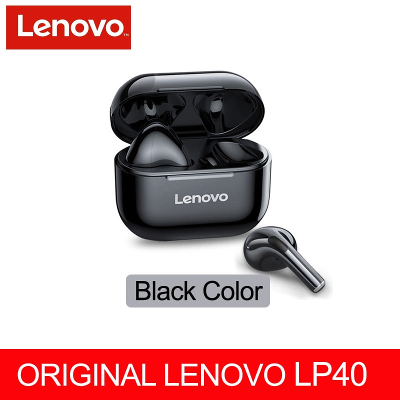 NEW Original Lenovo LP40 TWS Wireless Earphone Bluetooth 5.0 Dual Stereo Noise Reduction Bass Touch Control Long Standby 230mAH