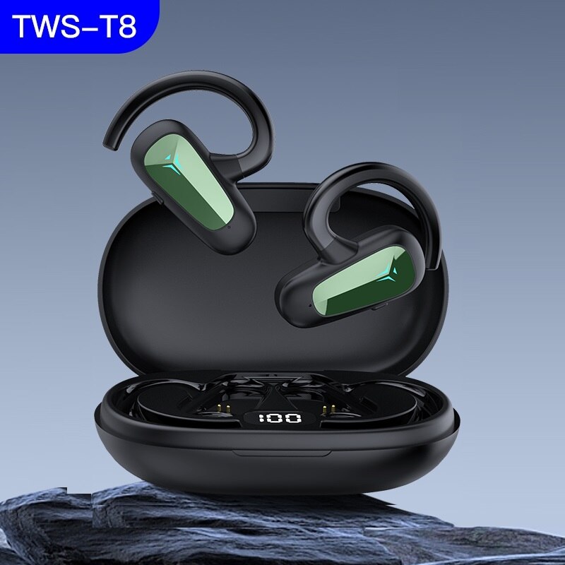 TWS Earphone Air Conduction Earhooks Over Ear Bluetooth Headphones Wireless Earbuds Sports Noise Cancelling Open Ear Handsfree