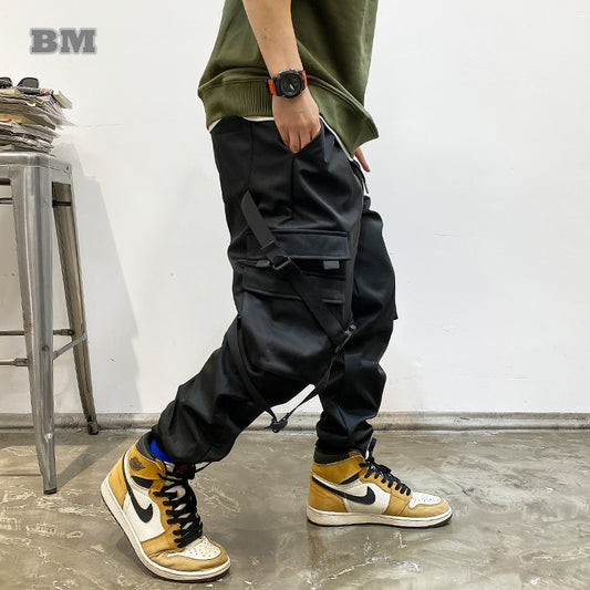 Winter Fashion Streetwear Techwear Fleece Cargo Pants Men Clothing Korean Hip Hop Joggers Harajuku Casual Sweatpants Trousers