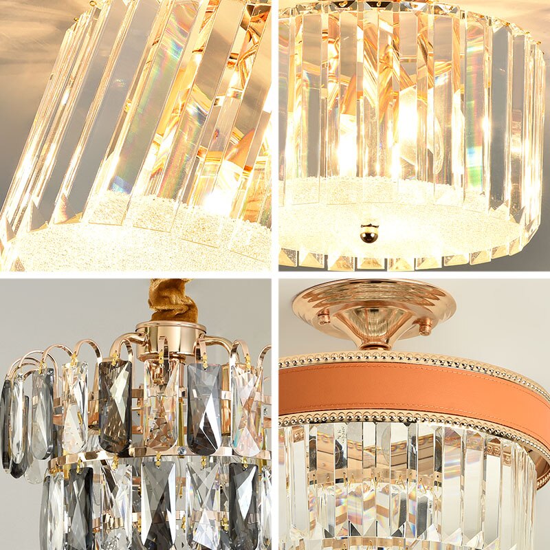 Luxury Crystal Ceiling Small Chandelier Living Room Decoration Bedroom Porch Corridor Led Indoor Pendant Lighting For Home