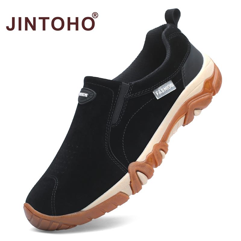 2021 High Quality Brand Men Shoes Leather Loafers Shoes Breathable Spring Autumn Casual Shoes Outdoor Non Slip Men Sneakers