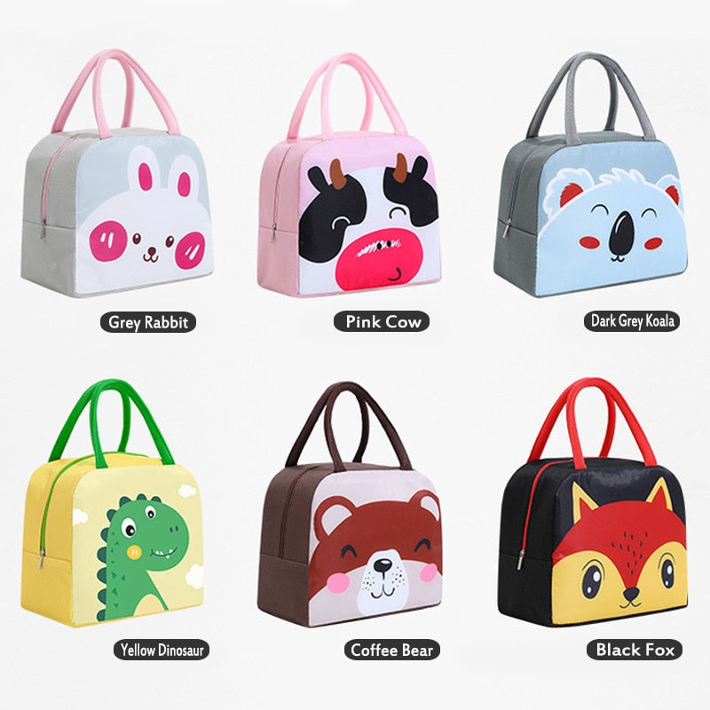 Cartoon Lunch Bag Portable Insulated Thermal Lunch Box Picnic Supplies Bags Milk Bottle For Women Girl Kids Children 2022 New