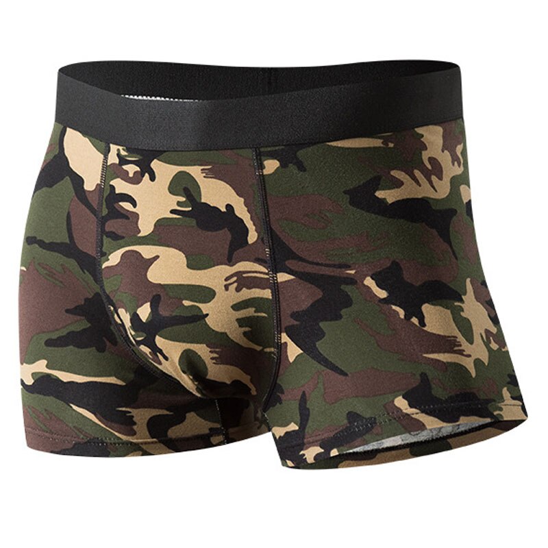 5PCS/ lot Boxer Homme Men Underwear Boxer Man UnderWear Shorts Men Panties Underpants Breathable Camouflage Comfort Cotton