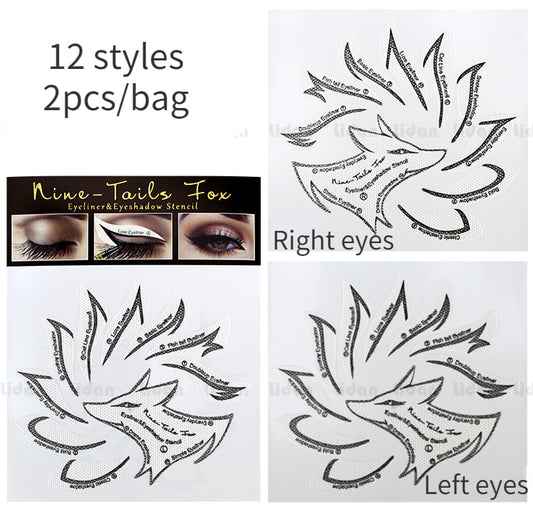 Eye Makeup Stencils Winged Eyeliner Stencil Template Shaping Tools Eyebrows Eye Shadow Makeup Template Tool Stickers Card