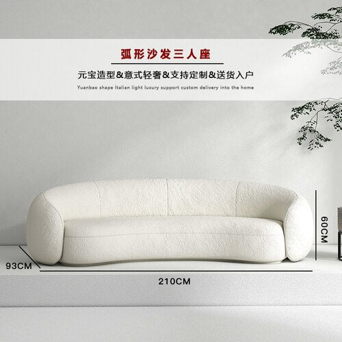 Minimalist 3 Seater Sofa Stretch Xxl Unusual Adults Couch White Curved Module Lazy Ergonomic Canape Salon Living Home Furniture