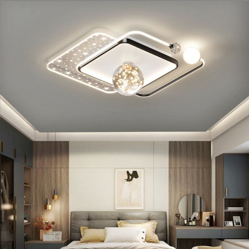 Modern Bedroom Ceiling Lamp Personalized Gypsophila Children&#39;s Room Chandelier Creative LED Study Room Interior Decoration Lamps