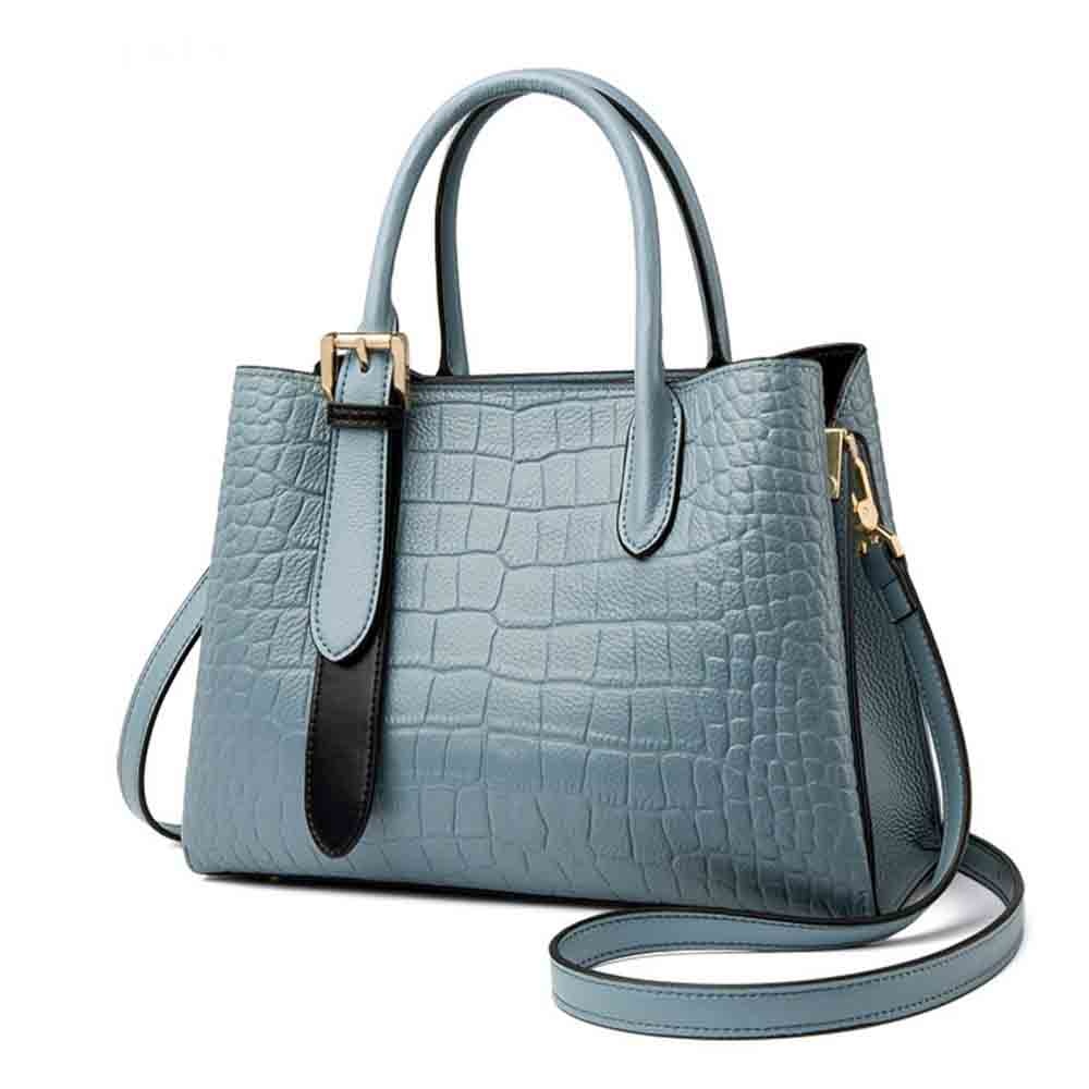 MS Fashion Designer Bag Women&#39;s Crocodile Pattern Luxury Genuine Leather Capacity Female Casual Travel Tote Handbags  2022 New