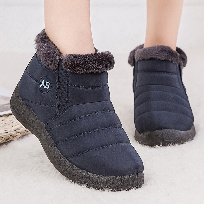 Women Boots Watarproof Ankle Boots For Winter Shoes Women Keep Warm Snow Botines Female 2022 Luxury Zipper Winter Botas Mujer