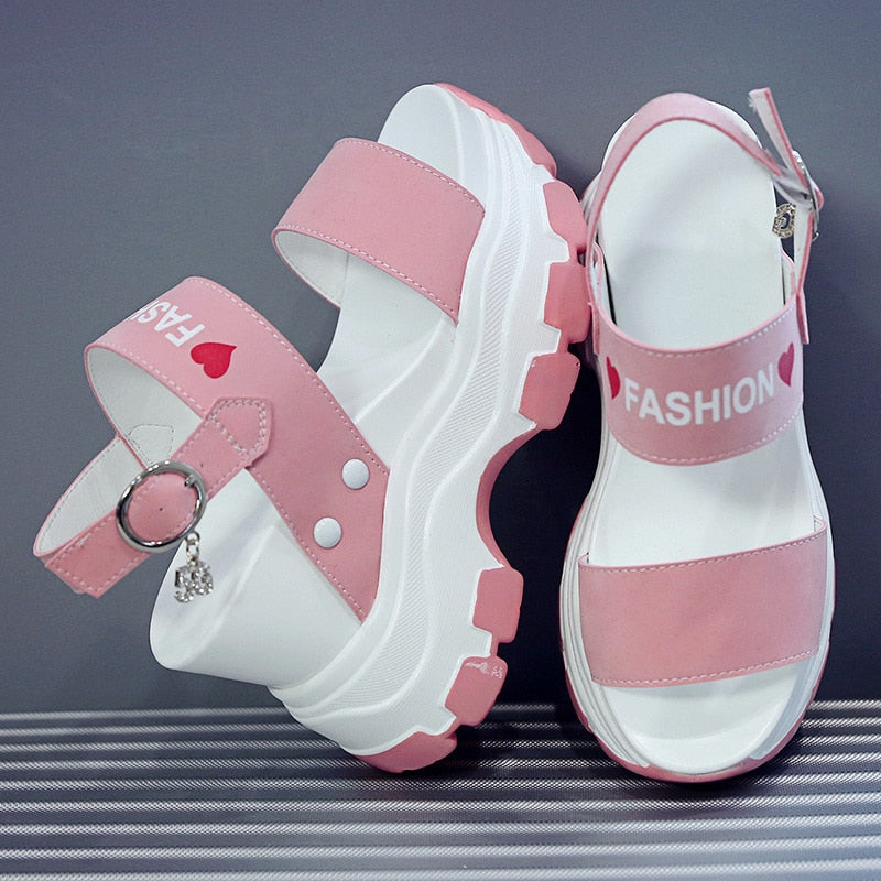 Moipheng Platform Sandals Women 2022 New Summer Chunky High Heels Female Wedges Shoes for Women Fish Toe Red Sandalia Feminina