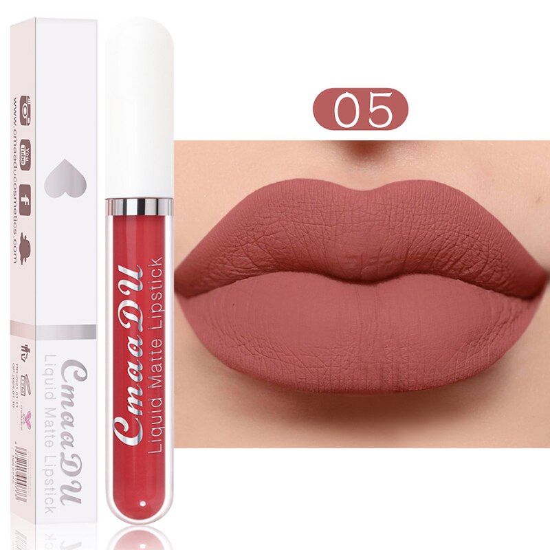 9Colors Matte Liquid Lipsticks Waterproof Ultra Velvet Lip Stick Pigment Sexy Red Nude Long Lasting Lip Gloss Makeup