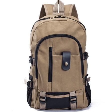 2022 New Mountaineering Bag Backpack for Men Canvas Large Capacity High School Backpacks Outdoor Travel Camping Bag Computer Bag