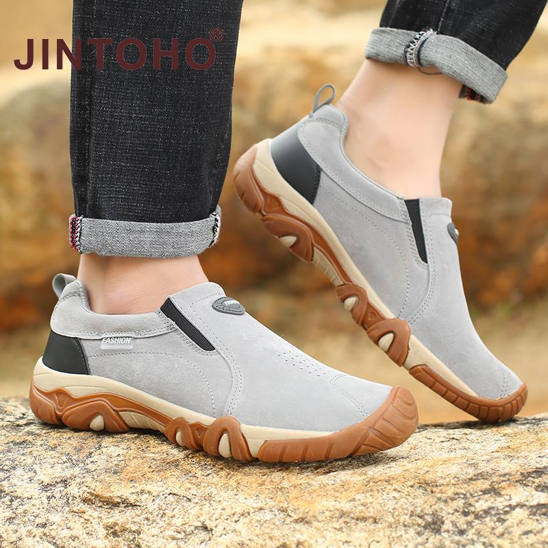 2021 High Quality Brand Men Shoes Leather Loafers Shoes Breathable Spring Autumn Casual Shoes Outdoor Non Slip Men Sneakers