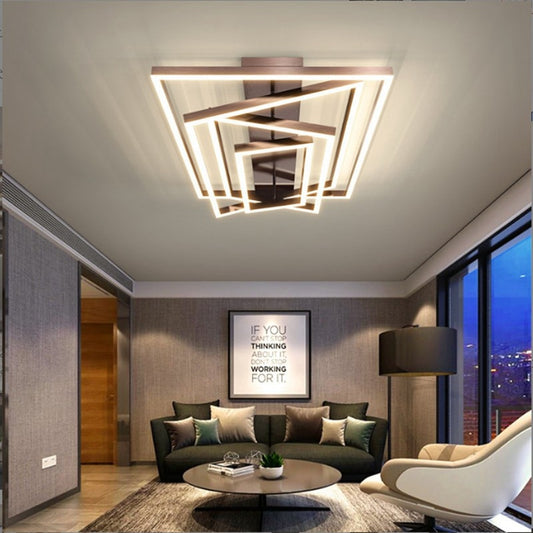 Modern Light Luxury Chandelier Simple Living Room Ceiling Lamp Nordic LED With Remote Control Black Interior Decoration Lamps