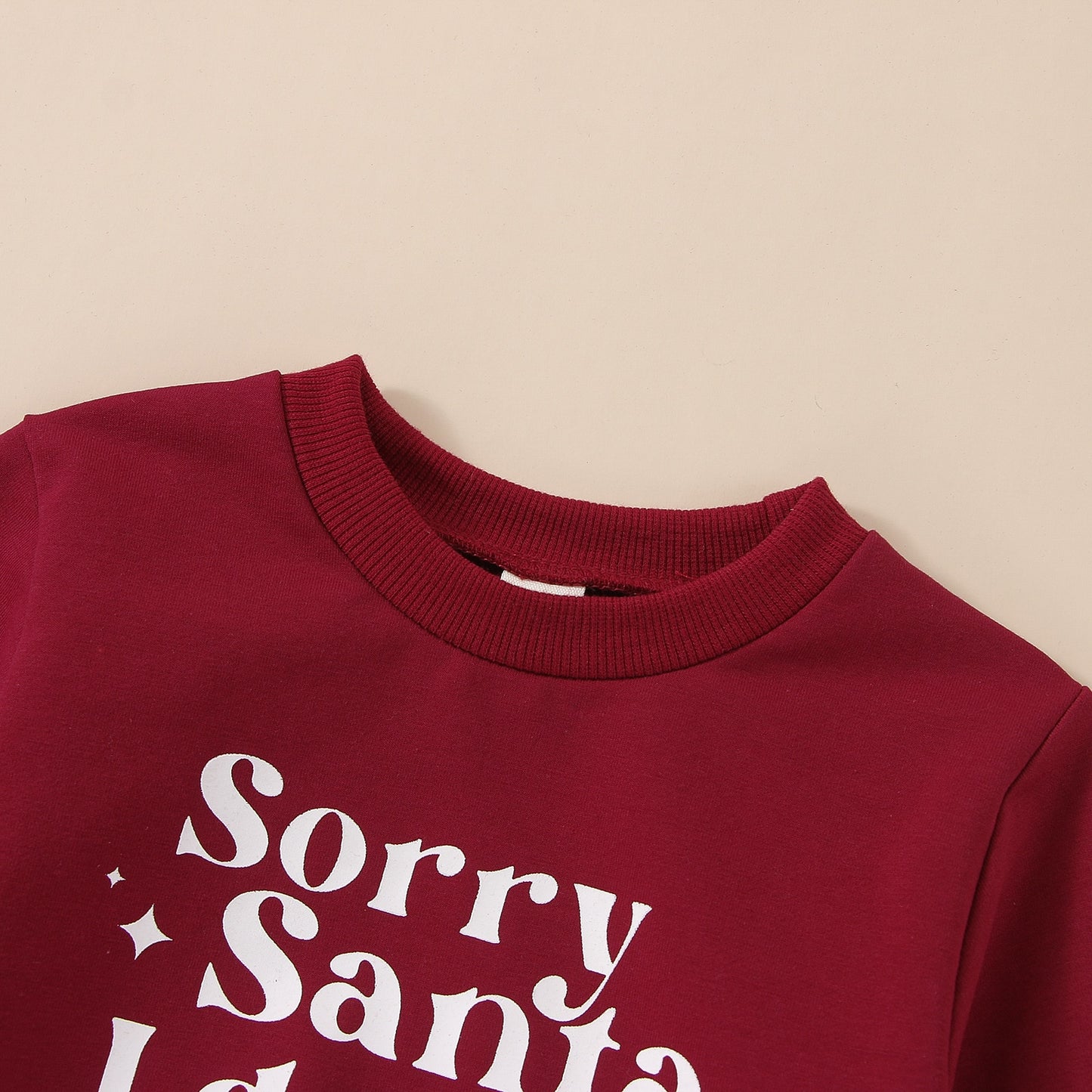 2022-10-17 Lioraitiin 0-24M Infant Baby Girl Autumn Sweatshirts Long Sleeve Red Sorry Santa I Drank The Milk Letter Printed Top
