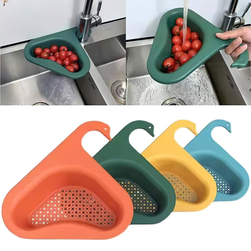 Kitchen Leftover Sink Strainer Sink Swan Drain Basket General  Fruit and Vegetable Drain Basket Multifunctional Drain Basket