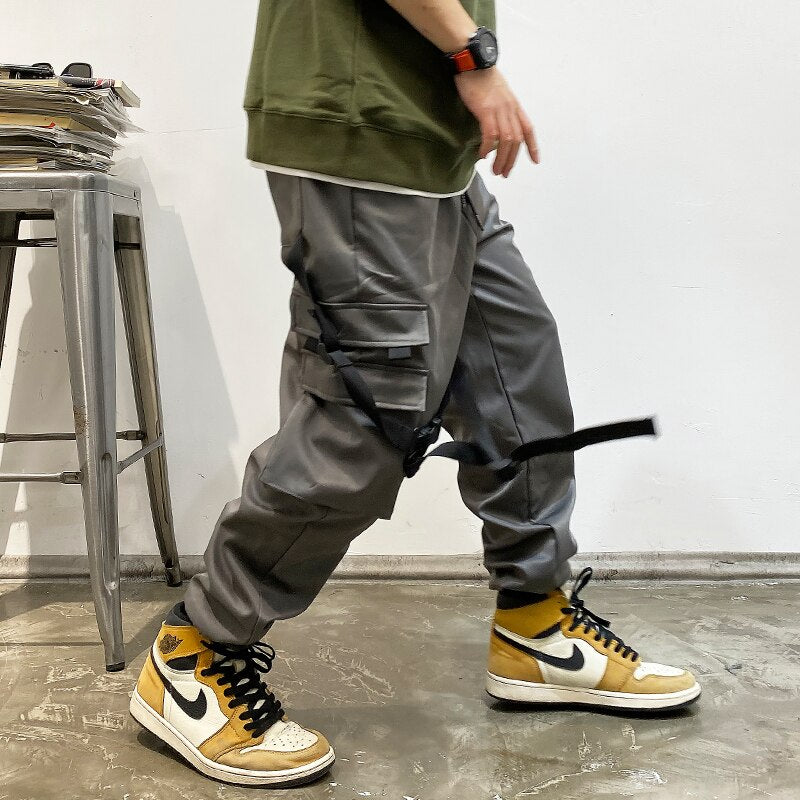 Winter Fashion Streetwear Techwear Fleece Cargo Pants Men Clothing Korean Hip Hop Joggers Harajuku Casual Sweatpants Trousers