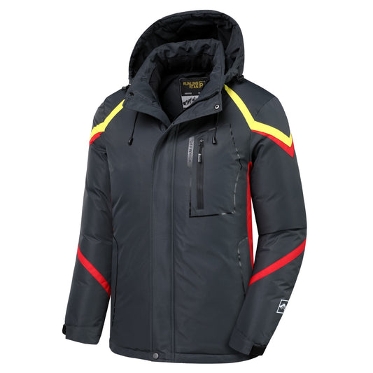 Men 2022 Winter New Outdoor Jet Ski Snow Warm Parkas Jacket Coat Men Outwear Brand Casual Hat Waterproof Thick Fleece Parka Men