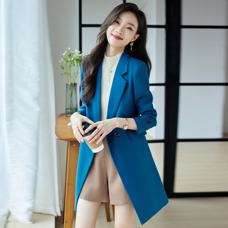 Autumn Trench Coat for Women  Mid-length  Jackets 2022 New Fashion Women Clothing Suit Jacket Women OL Elegant Long Coat Women