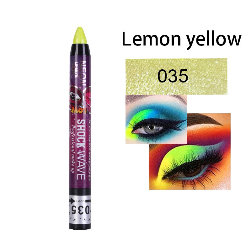 36 Colors Long-lasting Eyeshadow Pencil Waterproof Pigment Blue Brown Black Eyeliner Pen Women Fashion Color Eye Makeup Cosmetic