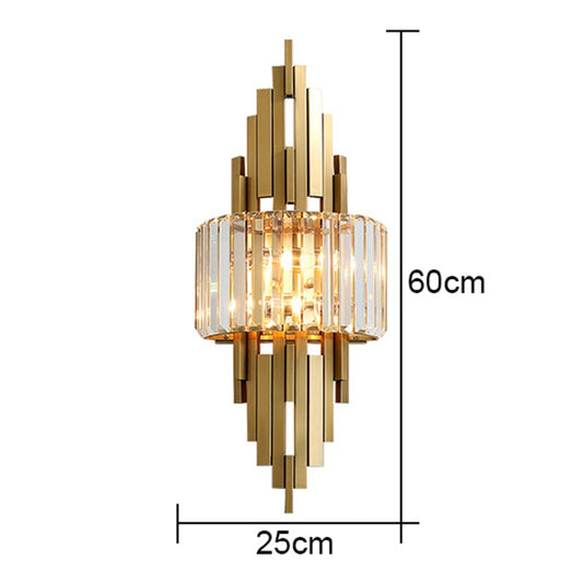Modern Luxury Hardware Crystal Wall Lamp For Living Room Tv Bedroom Night Lighting Study Decoration For Home Indoor Fixtures