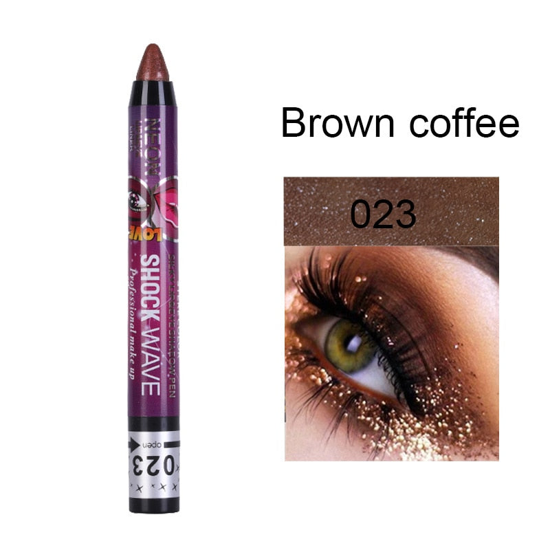 36 Colors Long-lasting Eyeshadow Pencil Waterproof Pigment Blue Brown Black Eyeliner Pen Women Fashion Color Eye Makeup Cosmetic