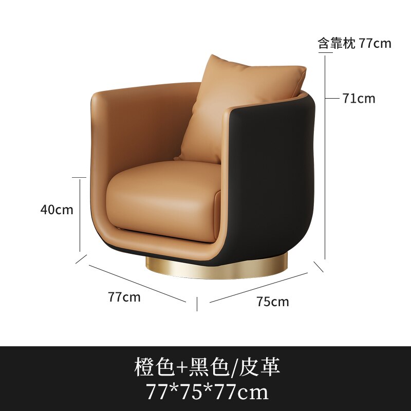 Nordic Living Room Chair Lounge Accent Vanity Salon Office Luxury Designer Chair Bedroom Arm Lazy Fauteuil Salon Dining Chairs