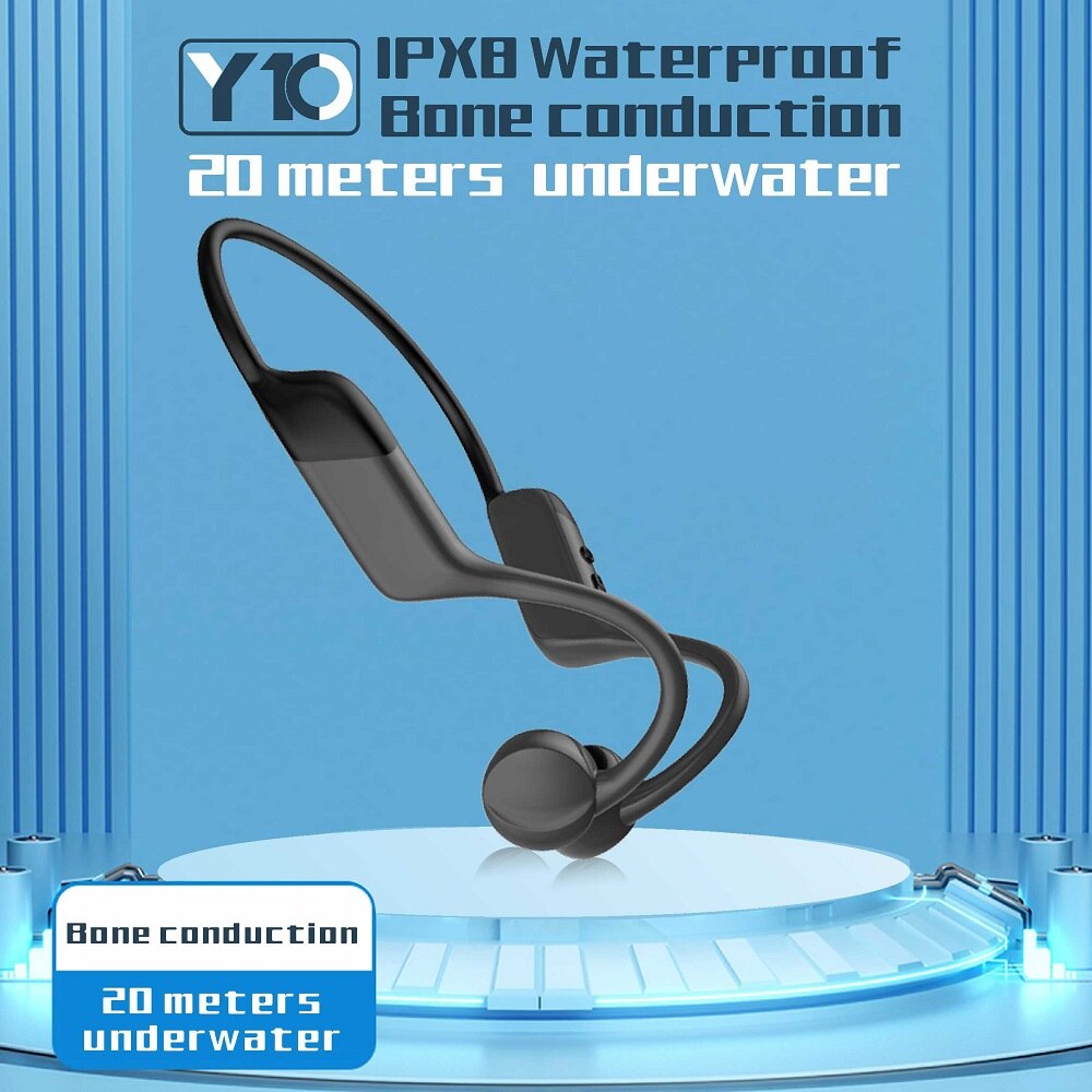 New Bone Conduction IPX8 Waterproof Headphone With Mic 16GB MP3 Player Bluetooth Wireless Earphone Swim Sport Music TWS Headset