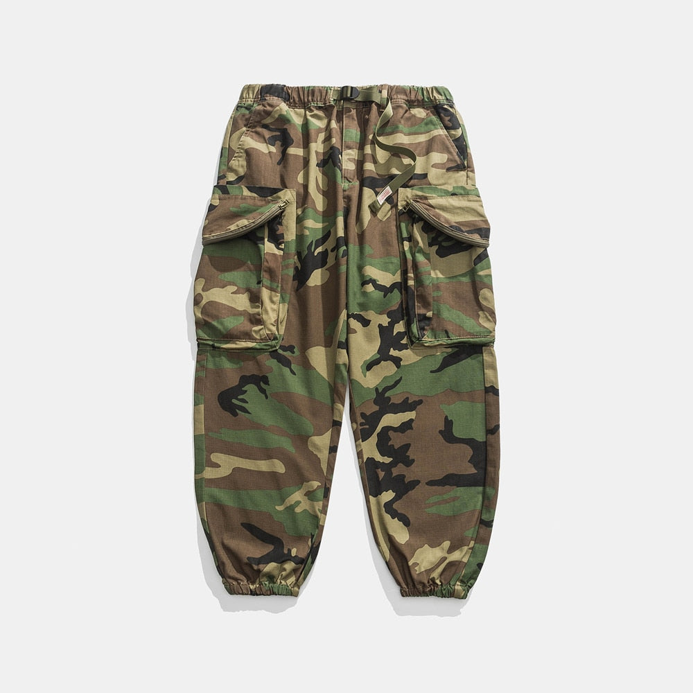 Military Style Camouflage Tactical Pants Streetwear Hip Hop Oversized Harem Jogging Pants Harajuku Casual Cargo Trousers Joggers