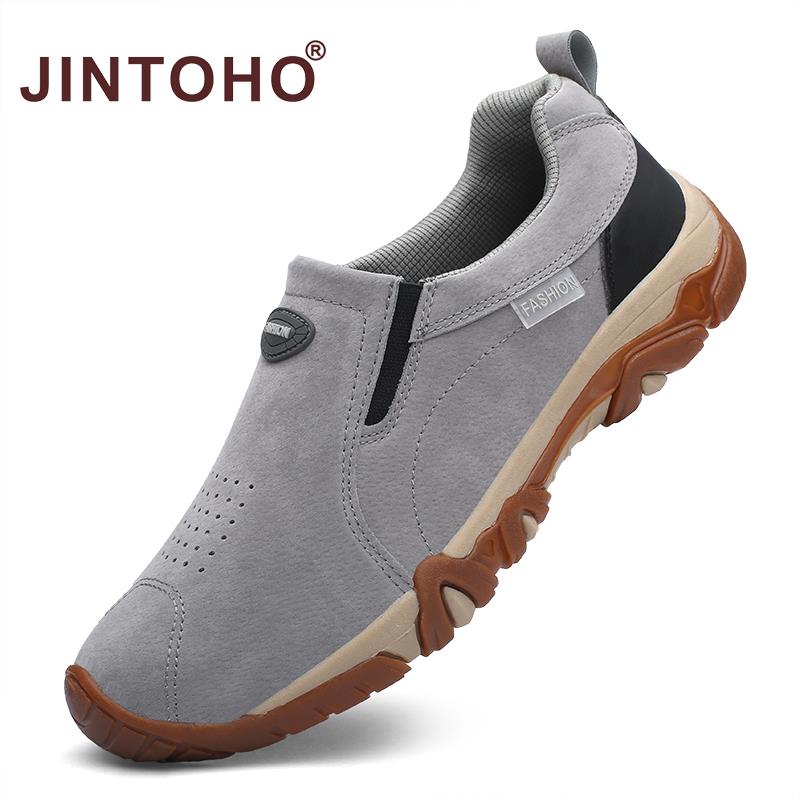 2021 High Quality Brand Men Shoes Leather Loafers Shoes Breathable Spring Autumn Casual Shoes Outdoor Non Slip Men Sneakers