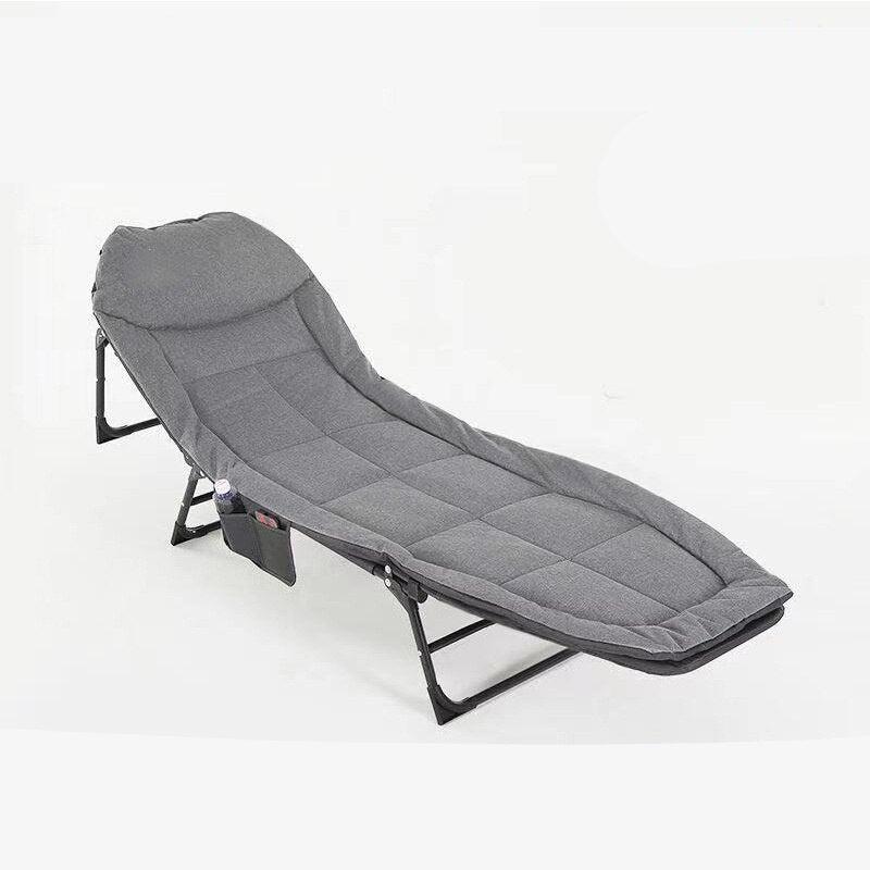 Adjustable Portable Recliner Lunch Foldable Sun Lounger Outdoor Leisure Chair Break Folding Bed Office Breathable Comfort Bed