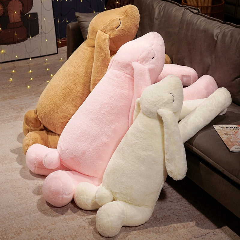 Lovely Giant Animal 90cm 120cm Soft Cartoon Big Ear Bunny Plush Toy Rabbit Stuffed Pillow Girl Gift