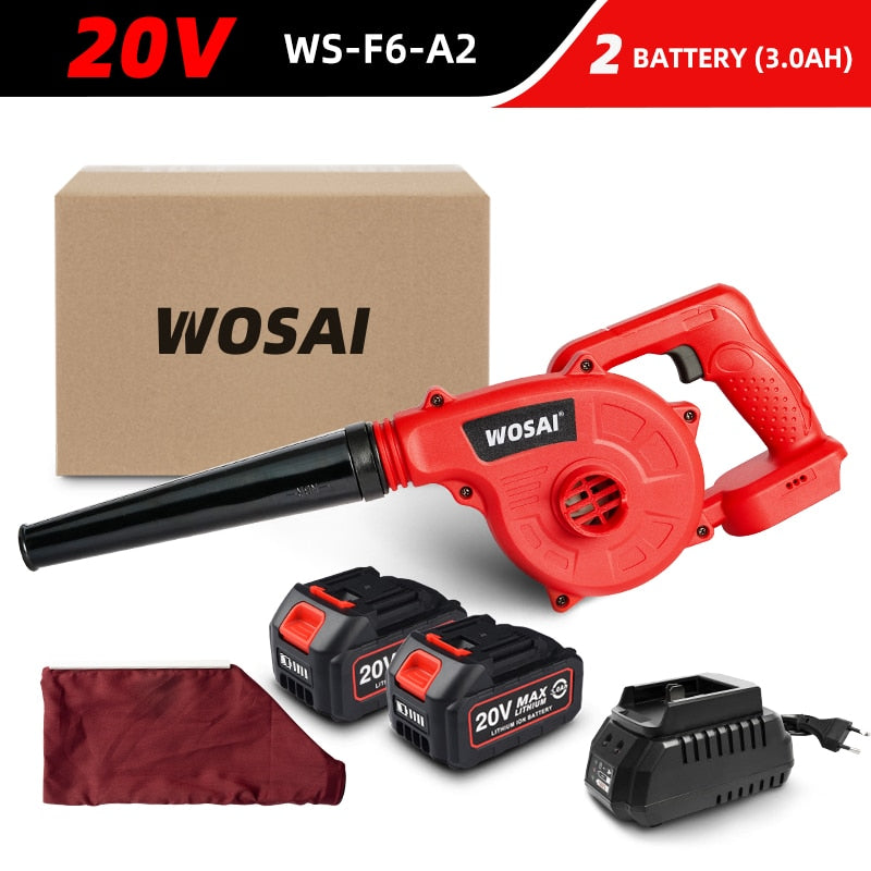 WOSAI 20V Garden Cordless Blower Vacuum Clean Air Blower for Dust Blowing Dust Computer Collector Hand Operat Power Tool
