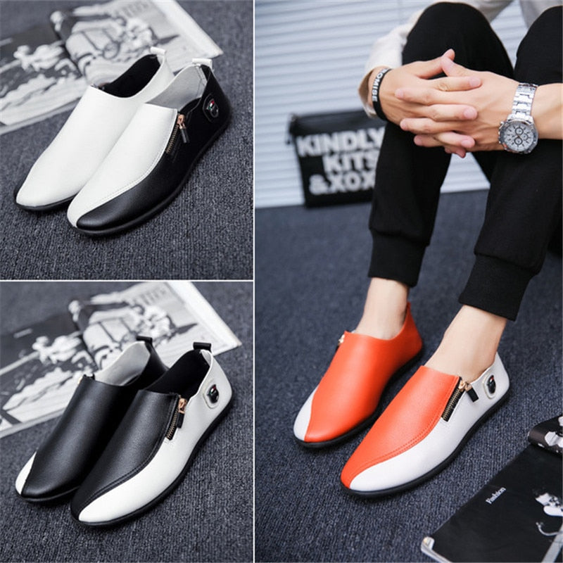 Breathable Solid Color Slip Men Driving Shoes Spring and Autumn New Style Breathable Light Men&#39;s Peas Shoes The British Sneakers