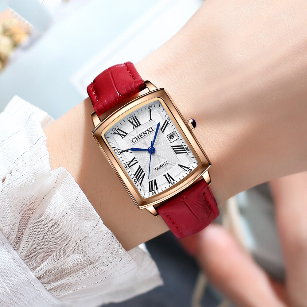 CHENXI Fashion Women Watches Top Brand Luxury Waterproof Ladies  Quartz Watch Leather Strap Wristwatch Female Clock Montre Femme