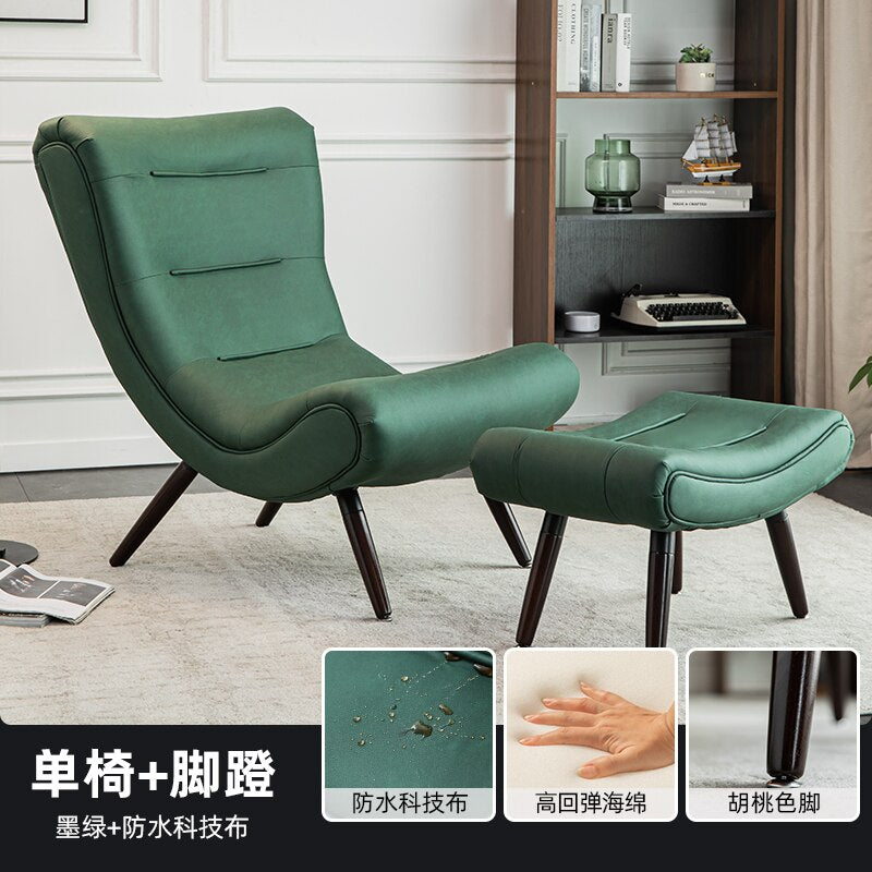 Designer Unique Chairs Green Comfortable Floor Recliner Living Room Chairs Soft Ultralight Dine Silla Plegable Indoor Supplies