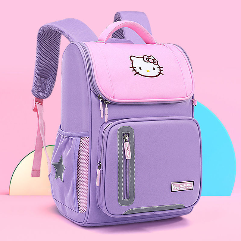 Sanrio Hello Kitty Bag Schoolbag Primary School Girls Girls Lightweight and Large Capacity Spine Protection Backpack