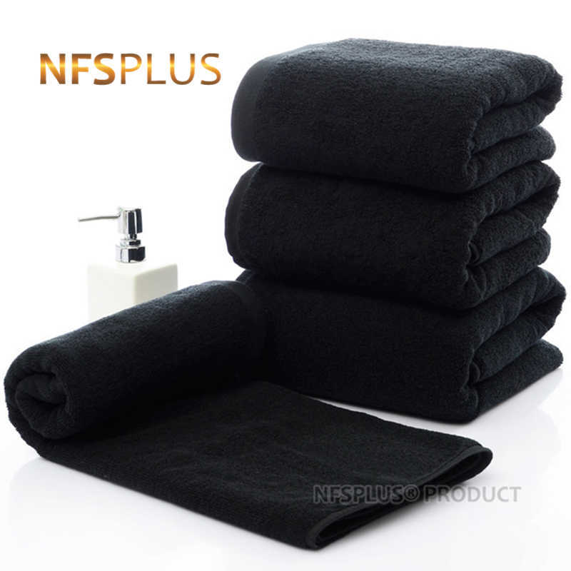 Daily Terry Face Towel For Bathroom 35x75cm 100% Cotton Thicken Black White Hand Bath Towels Washcloth For Travel Sport SPA Gym