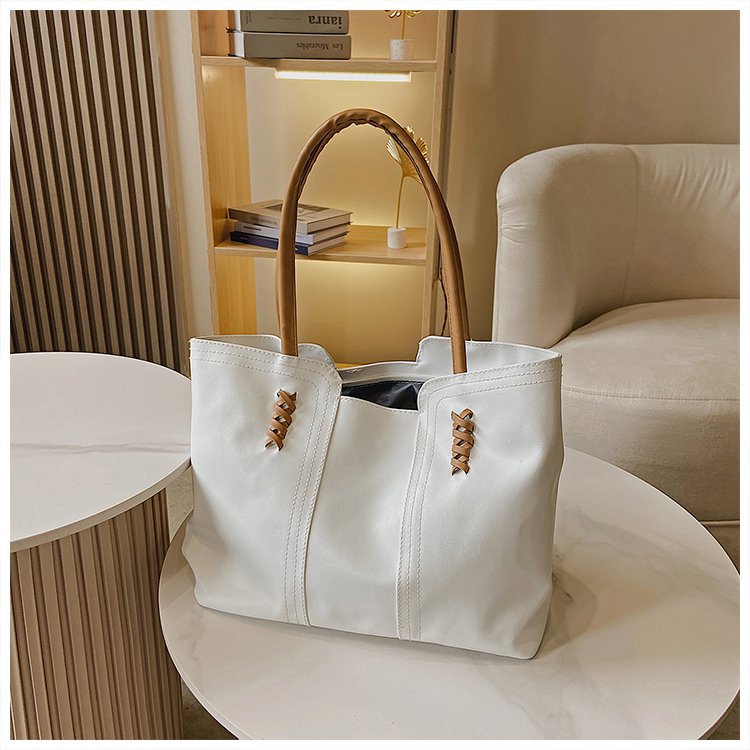 TRAVEASY 2023 New Bags Women&#39;s High-capacity PU Korean Fashion Simple Commuter Tote Bag Handbag Ladies Hand Bags Casual Tote Bag