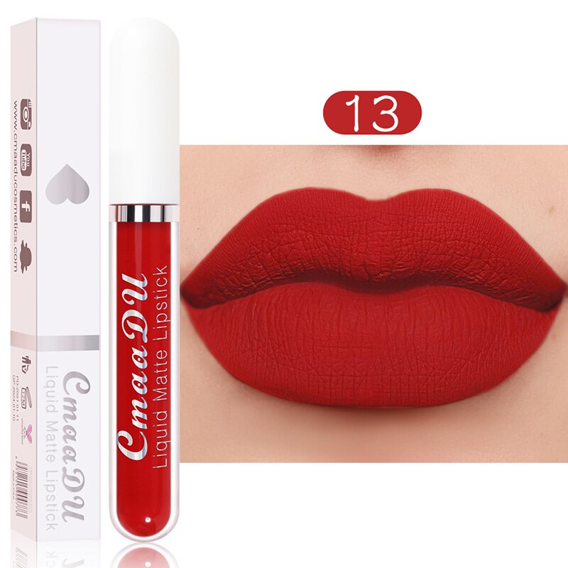 9Colors Matte Liquid Lipsticks Waterproof Ultra Velvet Lip Stick Pigment Sexy Red Nude Long Lasting Lip Gloss Makeup