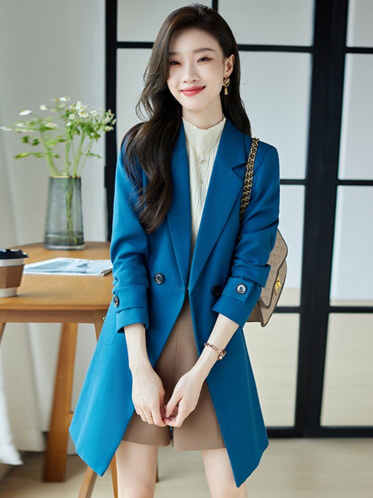 Autumn Trench Coat for Women  Mid-length  Jackets 2022 New Fashion Women Clothing Suit Jacket Women OL Elegant Long Coat Women