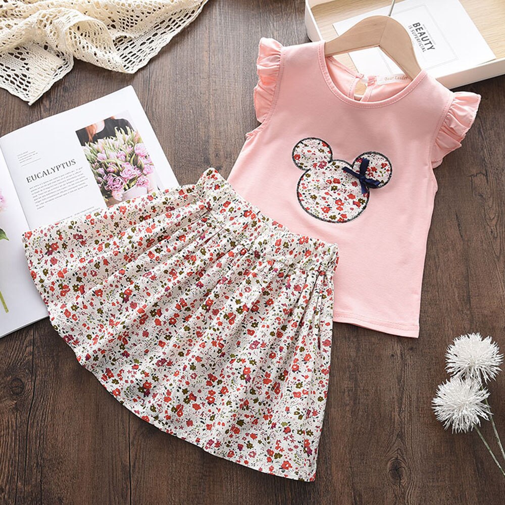 Menoea Toddler Girls Clothes Sets 2022 New Summer Patchwork T-shirts + Plaid Bow Shorts Casual Outfits Baby Kids Clothing Suits