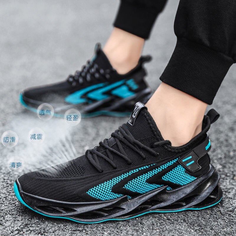 Spring Summer Fashion Mens Running Shoes Mesh Breathable Blade Sneakes Light Weight Sports Shoes Men Training Marathon Sneakes