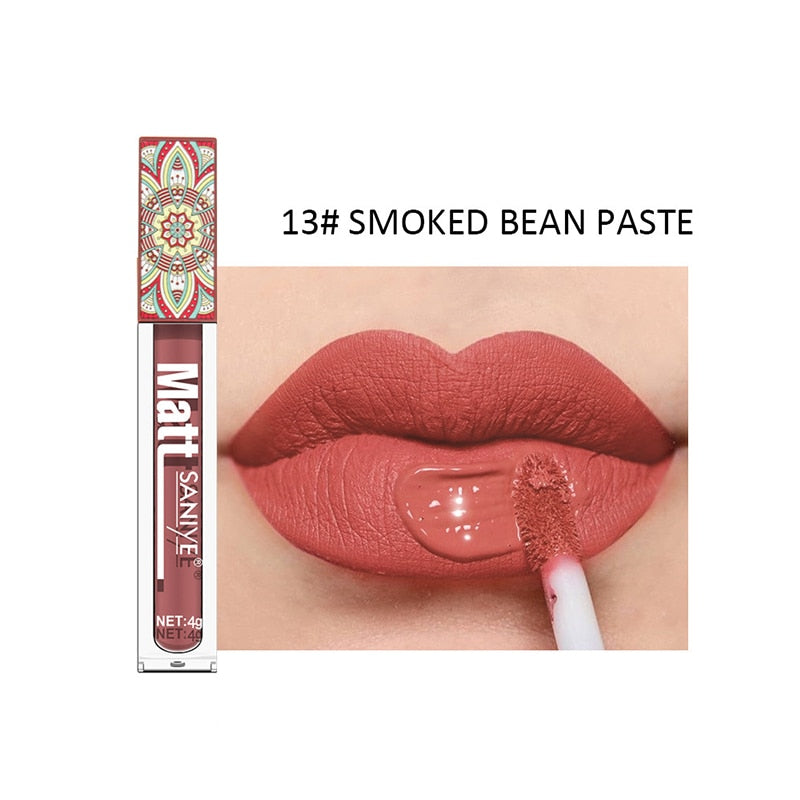 9Colors Matte Liquid Lipsticks Waterproof Ultra Velvet Lip Stick Pigment Sexy Red Nude Long Lasting Lip Gloss Makeup