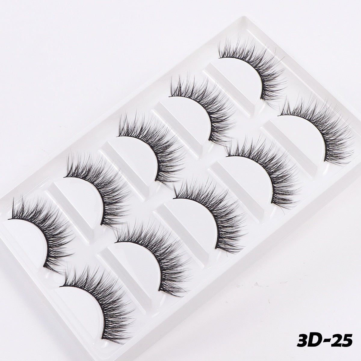 5Pairs Thick Faux 3D Mink Lashes Natural Long False Eyelashes Dramatic Fake Lashes Makeup Handmade Eyelash Extension maquiagem