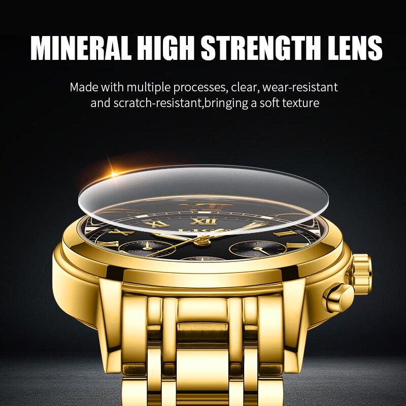 Luxury Gold Metal Wirst Watches Men 2022 Business Dress Quartz Wristwatches Steel Chain Male Clock relogio masculino Men relojes