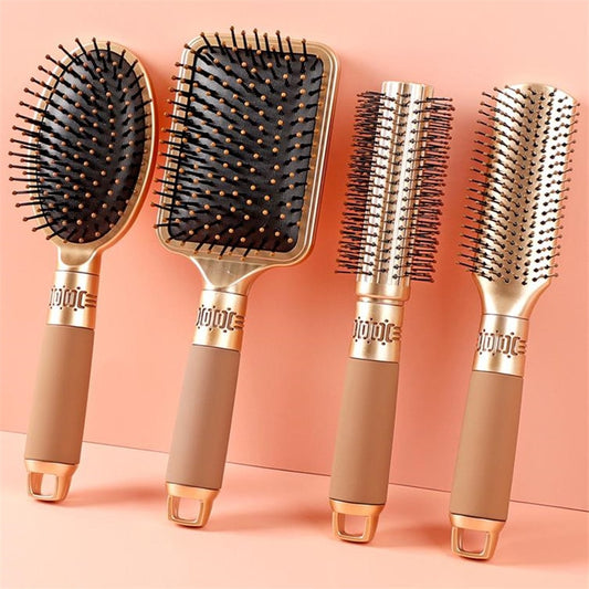 1/4PCS Gold Green Hair Brush Scalp Massage Comb Hairbrush Wet Curly Detangle Hair Brush For Salon Hairdressing Styling Tools 2#1