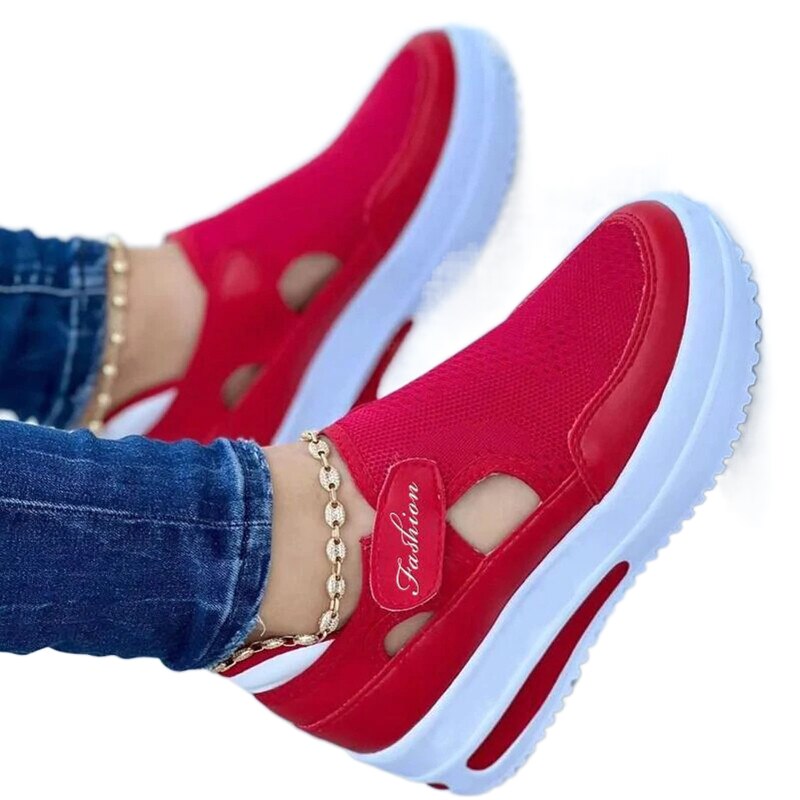 Women Flats New Thick Soled Comfortable Shoes Women Hollow Out Women&#39;s Shoes Retro Sneakers Women Shoe Moccasins Plus Size Shoes