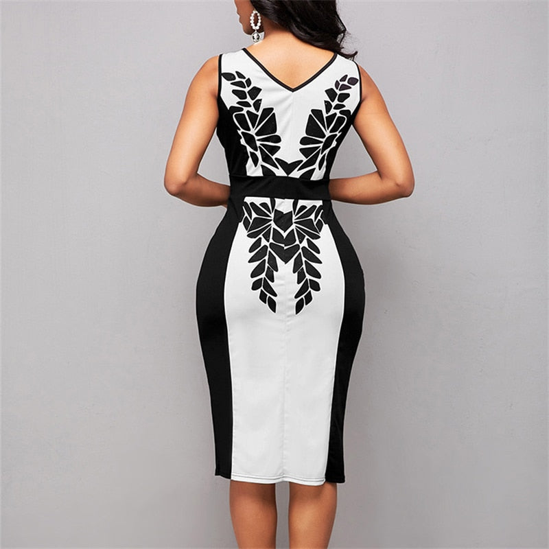 Summer New Aesthetic Printing Slim Sleeveless Dresses For Women 2022 Vintage Fashion Robe Femme High Waist Knee Elegant Dress